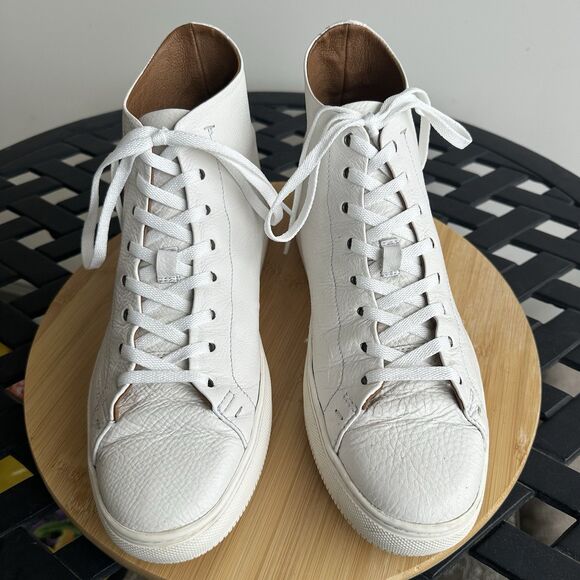 FRYE Astor 3481580-WHT Mid Lace Classic Hi Top Leather Sneaker Shoes Size 10.5 D - Picture 6 of 14